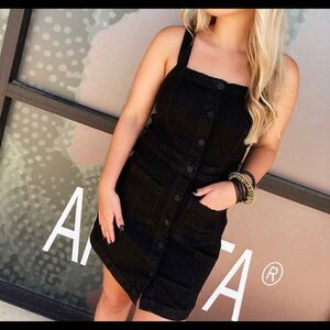 Dear John 'Felicity' Denim Dress in Black